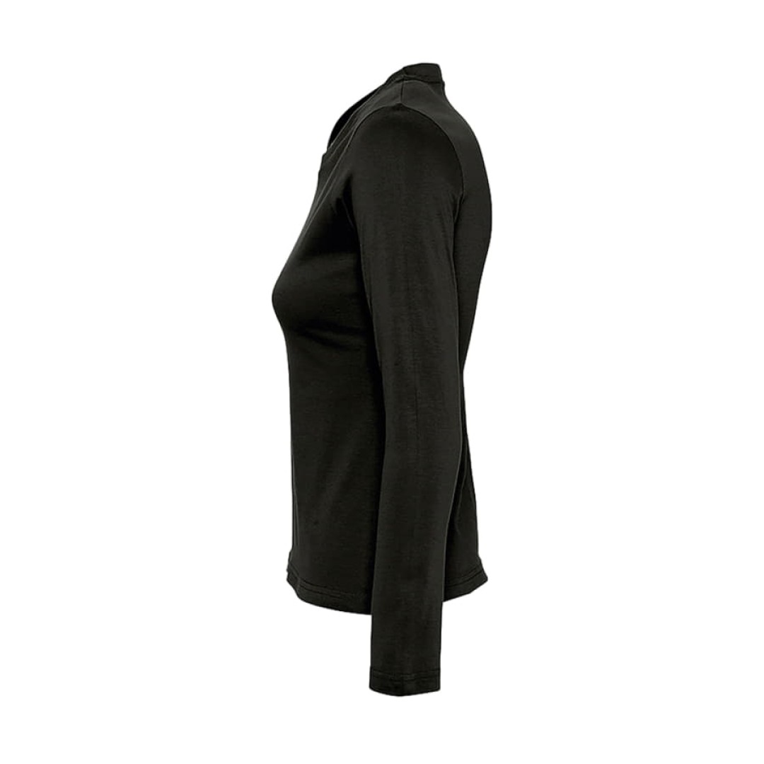 Футболка женская с длинным рукавом MAJESTIC, глубокий черный, XL, 100% хлопок, 150 г/м2