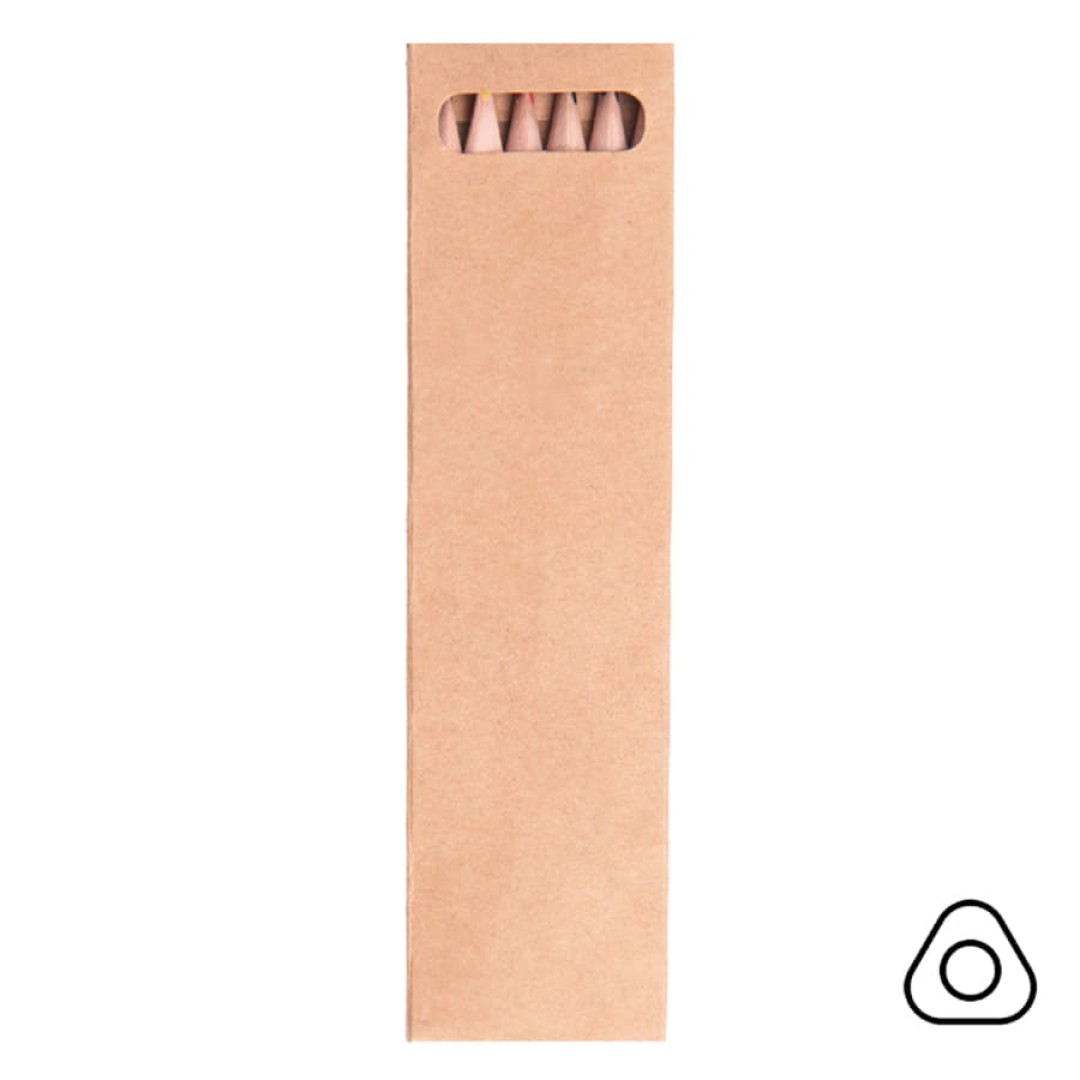 Цветные карандаши KINDERLINE small,6 цветов, дерево, картон