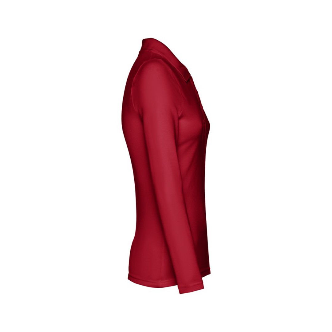 Рубашка-поло женская BERN WOMEN, д/р, бордовый, 2XL, 100% хлопок, плотность 210 г/м2