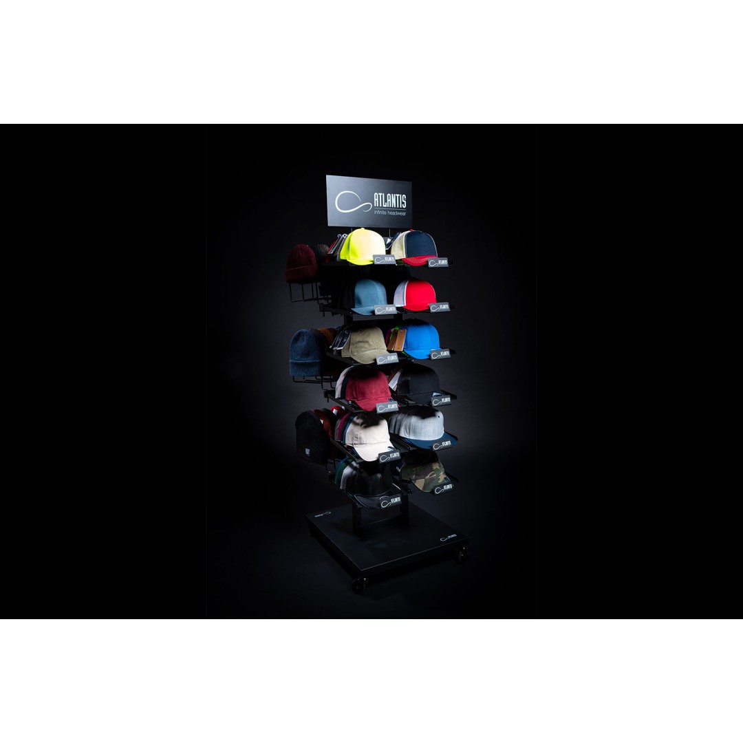 Стойка напольная с образцами_ATLANTIS BLACK RETAIL DOUBLE SIDE DISPLAY