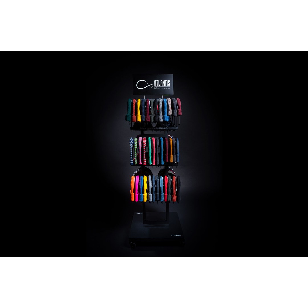 Стойка напольная с образцами_ATLANTIS BLACK RETAIL DOUBLE SIDE DISPLAY