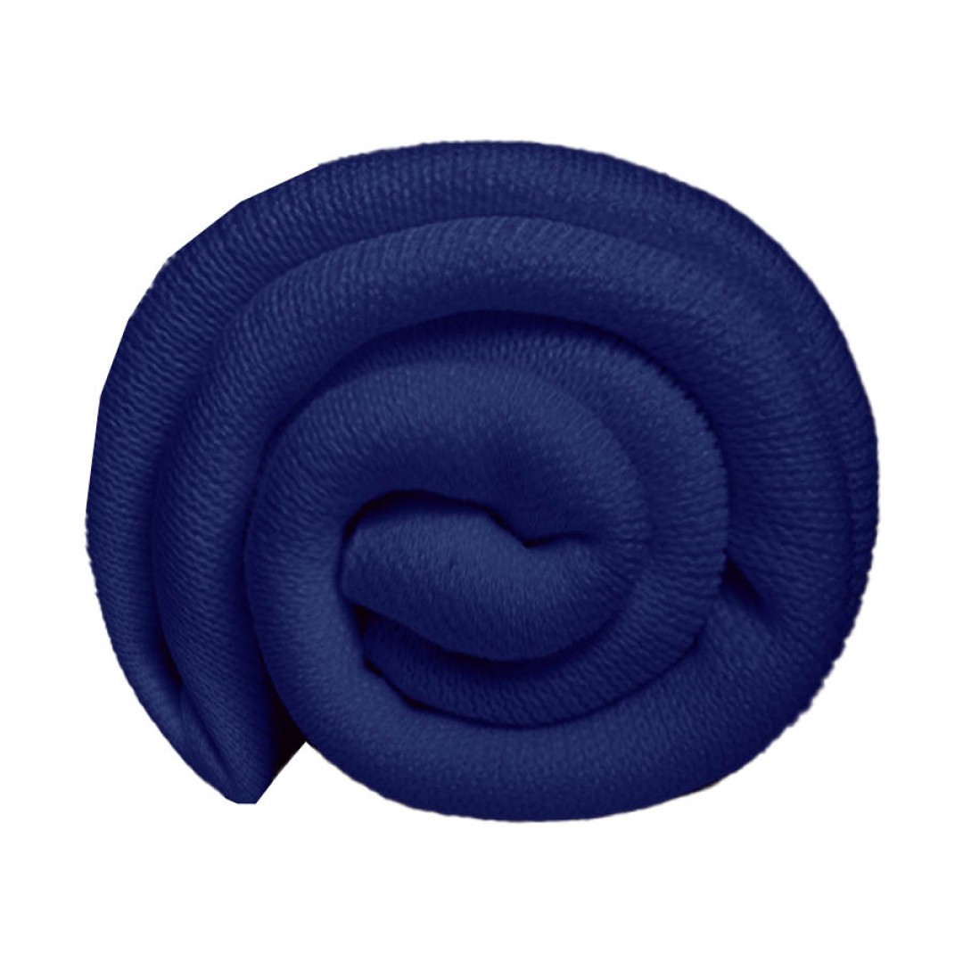 Плед  "Belt", т.синий, 130 х 180 см, 100% акрил, с поясом