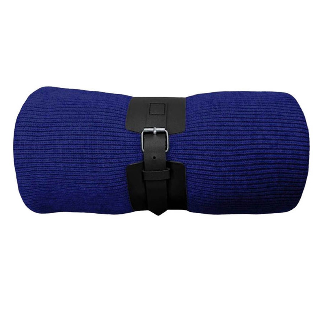 Плед  "Belt", т.синий, 130 х 180 см, 100% акрил, с поясом