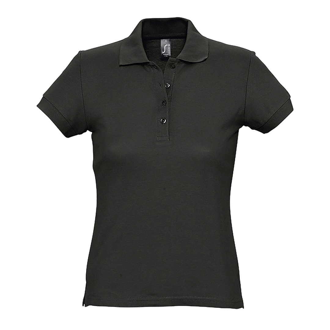 Поло женское PASSION, черный, 2XL, 100% хлопок, 170 г/м2