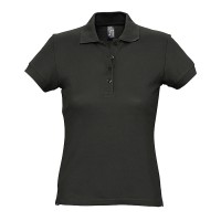 Поло женское PASSION, черный, 2XL, 100% хлопок, 170 г/м2