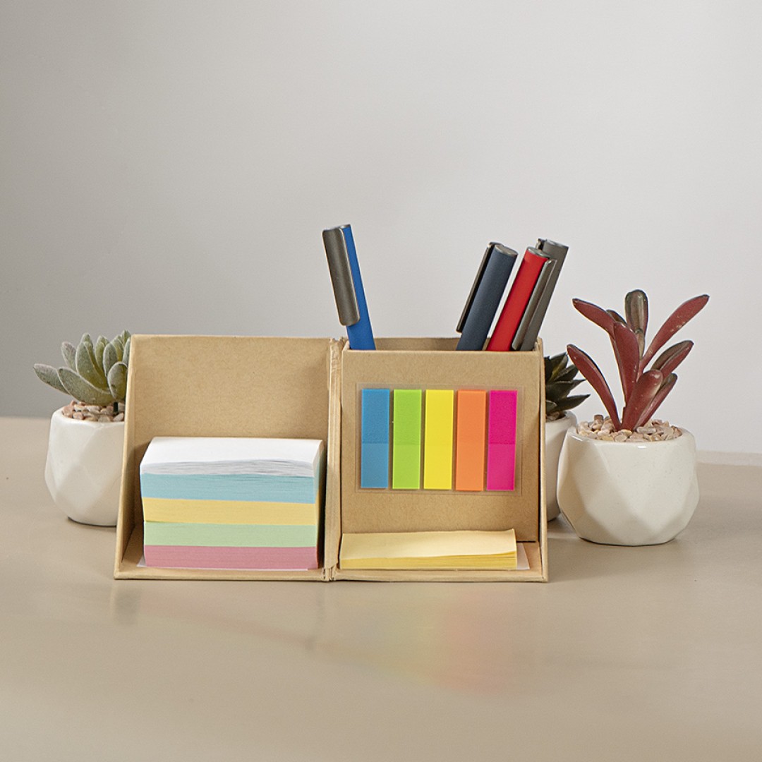 Органайзер настольный CUBE, бежевый, бумага, картон, пластик