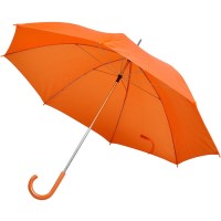 Зонт-трость с пластиковой ручкой, механический, оранжевый, D=103 см, 100% полиэстер 190 T