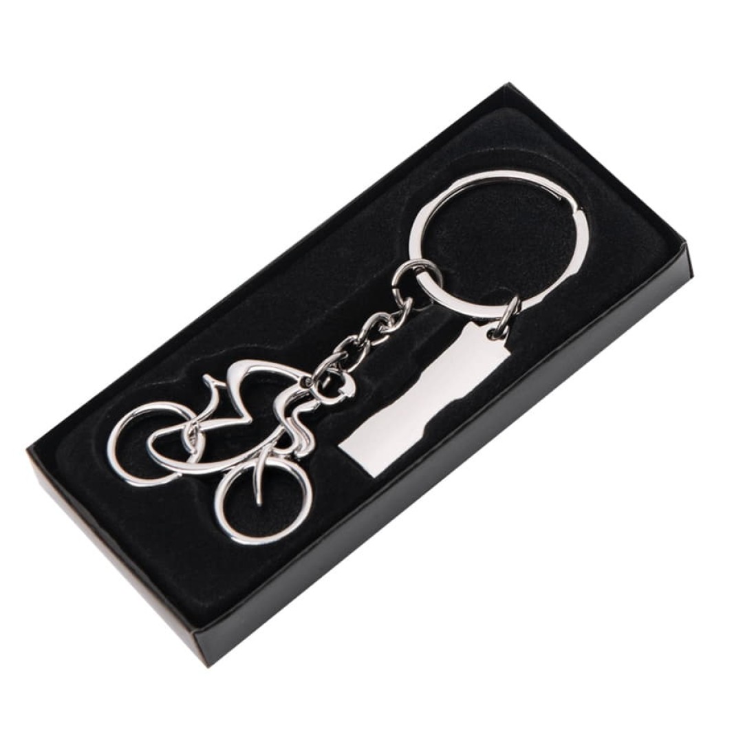 Брелок SILV CYCLIST, 4,0 x 4,0 x 0,4 см, металл