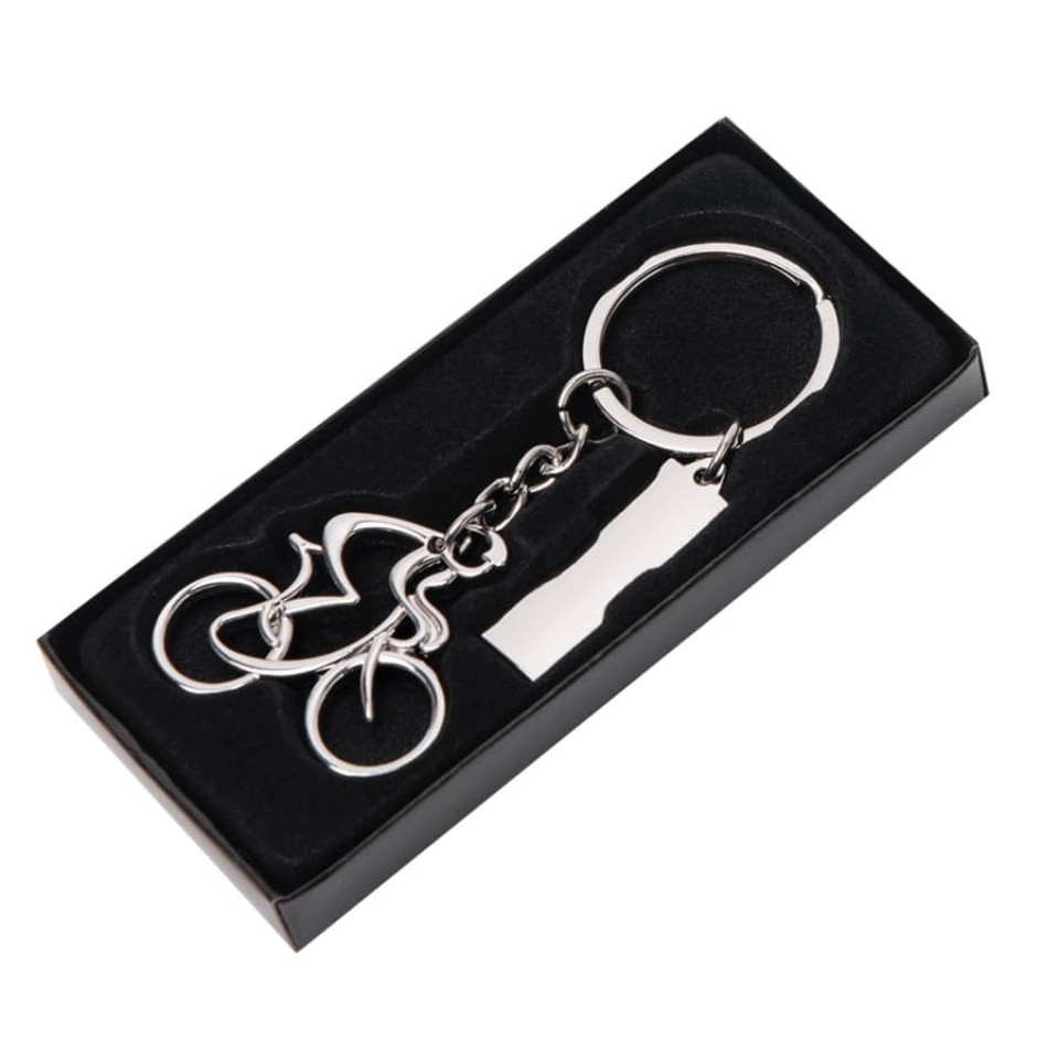 Брелок SILV CYCLIST, 4,0 x 4,0 x 0,4 см, металл