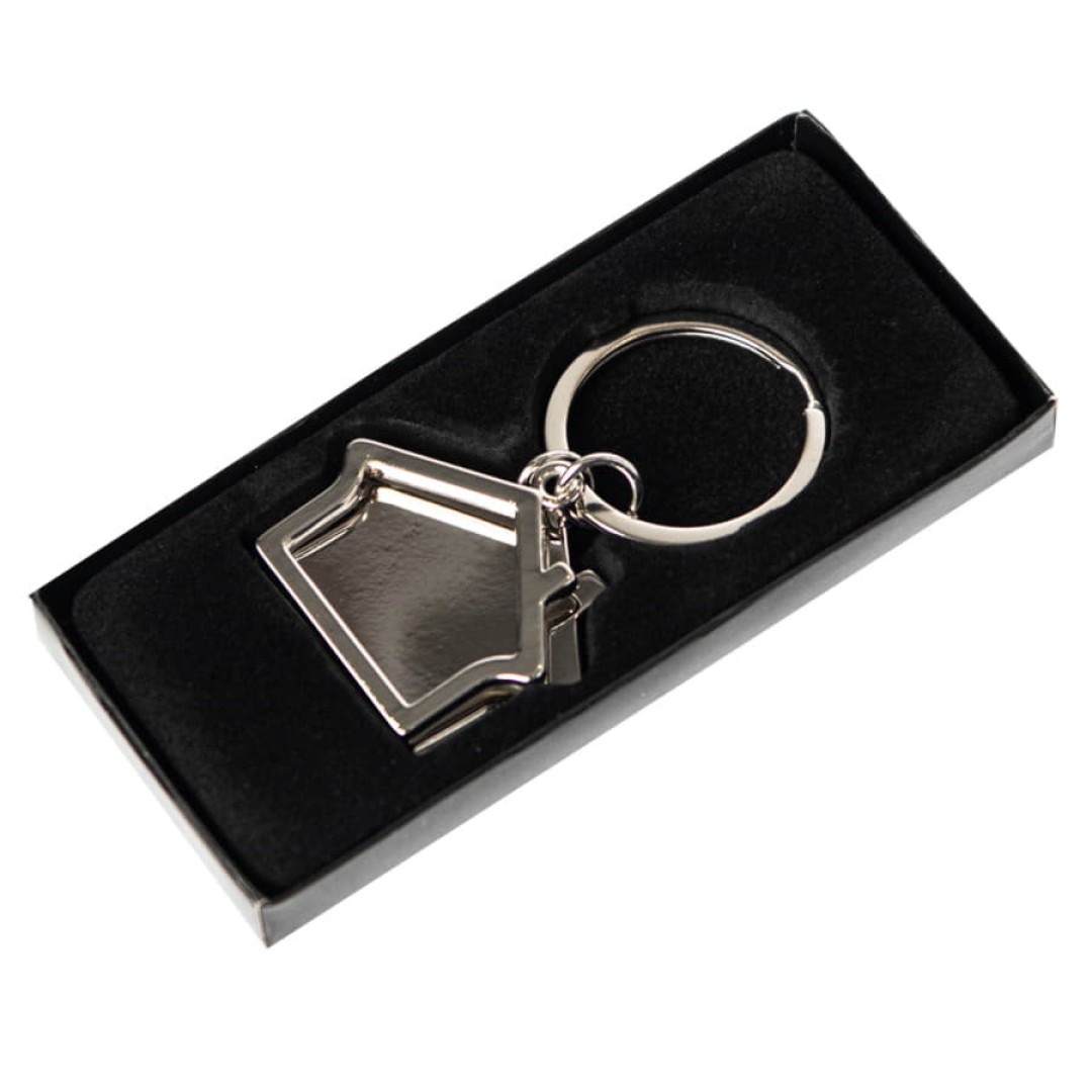 Брелок  "Домики", 3х2,5х0,2 см, металл