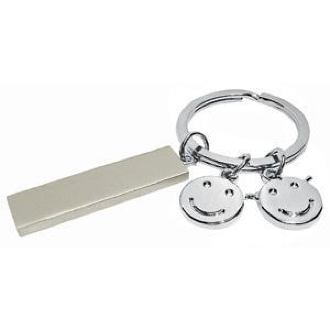 Брелок  "Мальчик и девочка", 8,1х1,15х0,35 см, металл