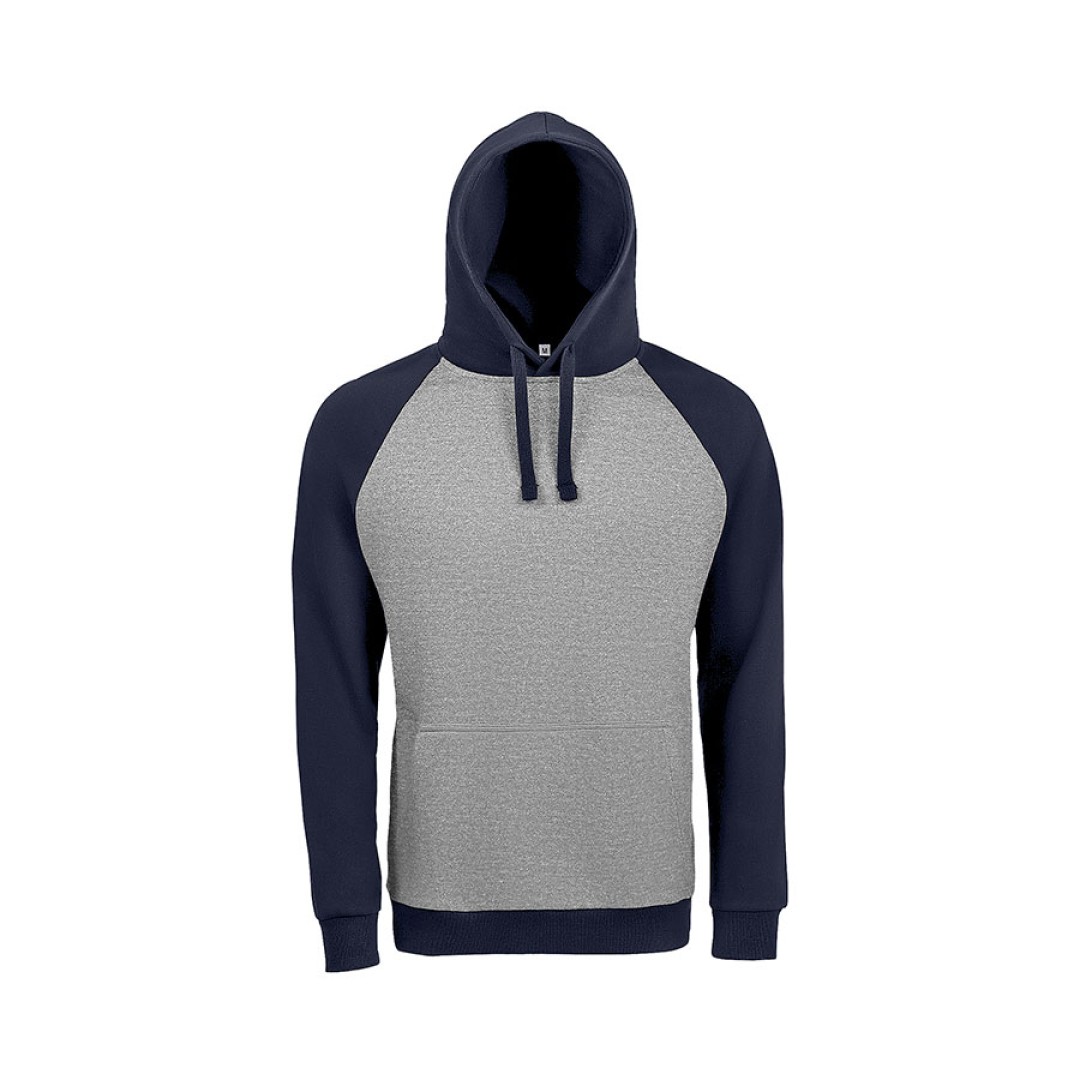 Толстовка "Seattle", серый/темно-синий_2XL, 80% х/б, 20% п/э, 280м/г2