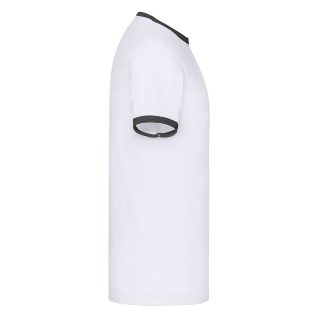 Футболка "Ringer T", белый с черным_2XL, 100% хлопок, 160 г/м2
