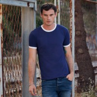 Футболка "Ringer T", белый с черным_S, 100% х/б, 160 г/м2