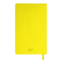 Бизнес-блокнот FUNKY, 130*210 мм, желтый,  серый форзац, мягкая обложка,  блок в линейку