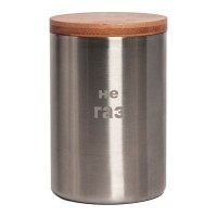 Термокружка BAMBOO с крышкой, 350мл. серебристый, нержавеющая сталь, бамбук