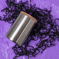 Термокружка BAMBOO с крышкой, 350мл. серебристый, нержавеющая сталь, бамбук