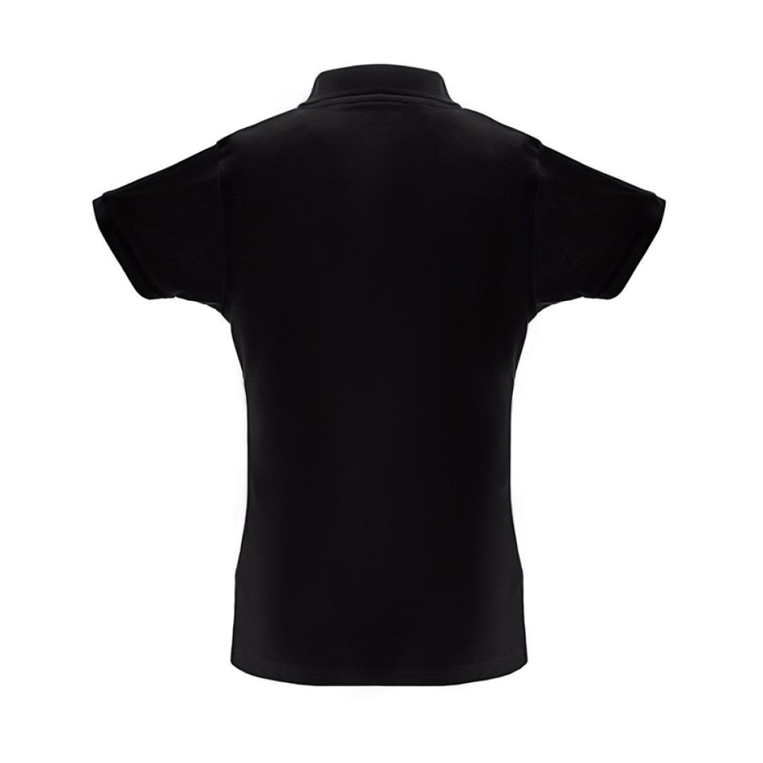 Рубашка-поло женская BERLIN WOMAN, к/р, чёрный, 2XL, 65% полиэстер, 35% хлопок, плотность 200 г/м2