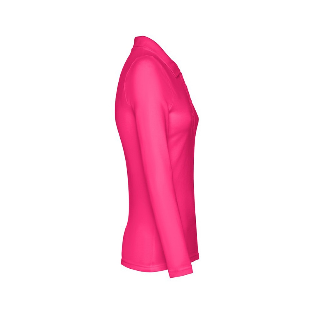 Рубашка-поло женская BERN WOMEN, д/р, фуксия, XL, 100% хлопок, плотность 210 г/м2