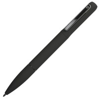 Ручка шариковая NEO с подсветкой после гравировки, soft touch, черный/темно-серый, металл/пластик