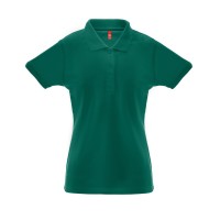 Рубашка-поло женская BERLIN WOMAN, к/р, т.-зелёны, XL, 65% полиэстер, 35% хлопок, плотность 200 г/м2