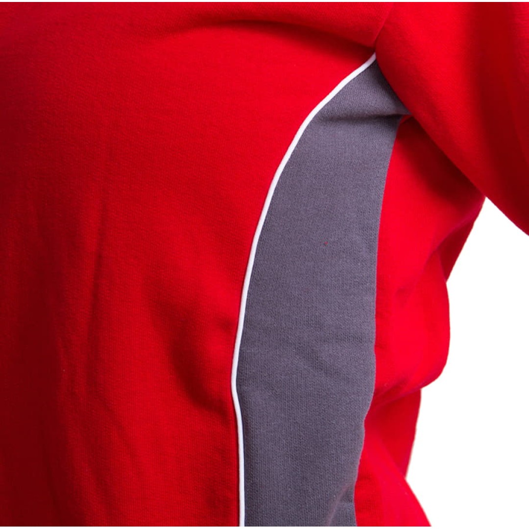 Толстовка женская "MESSINA", серый, черный_ S,  Италия, 80% х/б, 20% п/э, 280г/м2