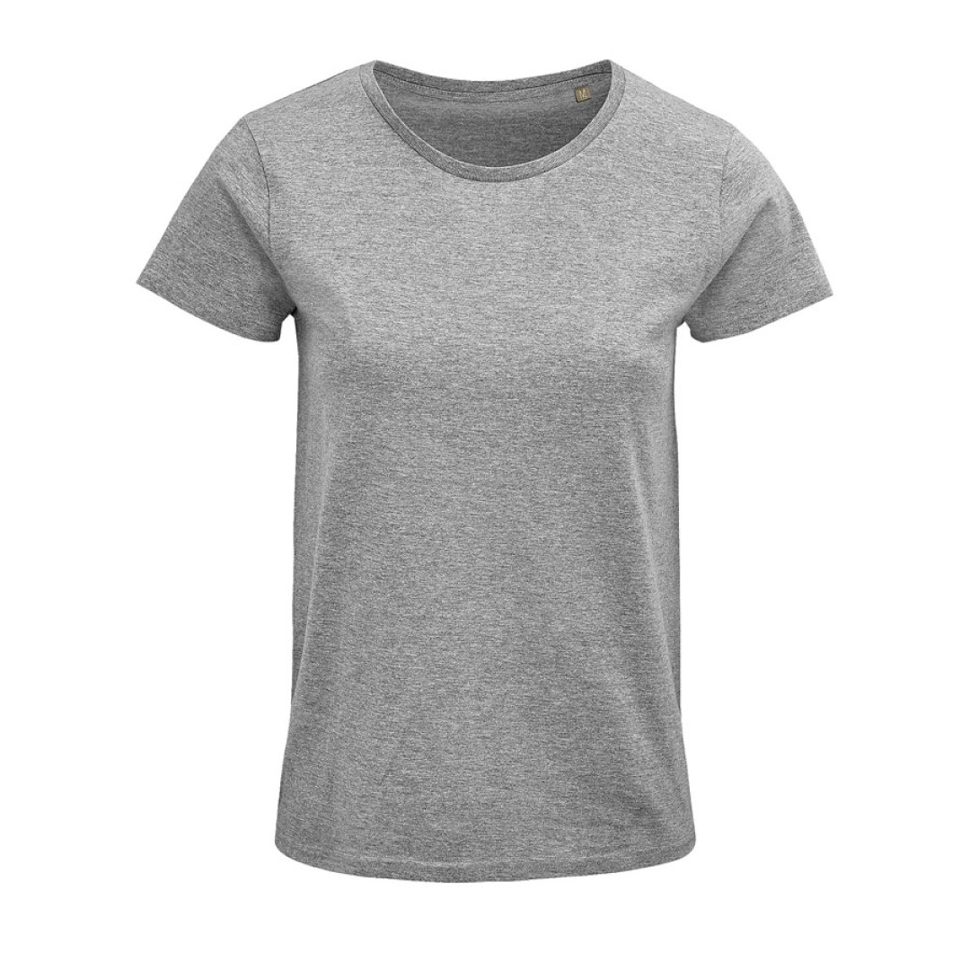 Футболка женская "CRUSADER WOMEN", серый меланж, 3XL, 100% органический хлопок, 150 г/м2