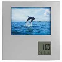 Фоторамка с часами, 18х2х18 см, пластик, тампопечать,