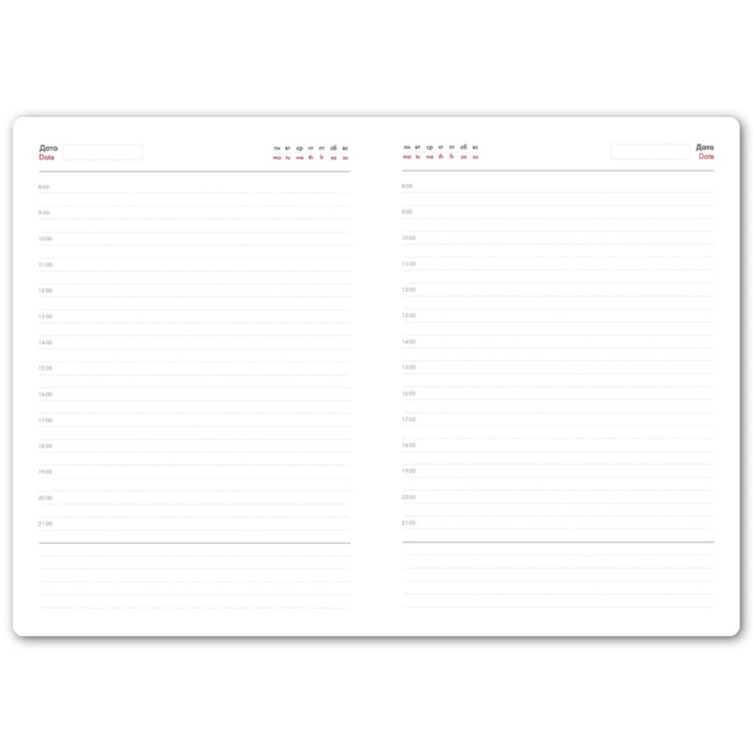 Ежедневник недатированный Campbell, А5,  белый, белый блок