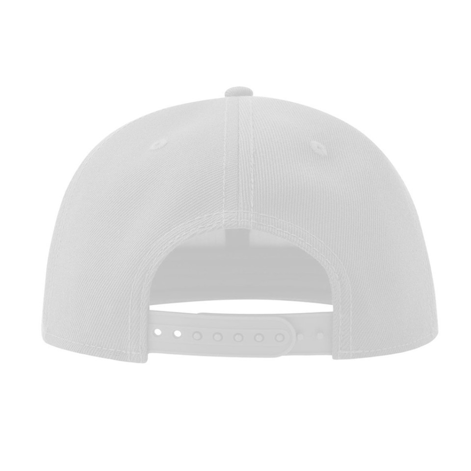 Бейсболка "SNAP BACK-S", 6 клиньев, пластик. застежка, белый, 100% перераб. полиэстер, 300 гр/м2