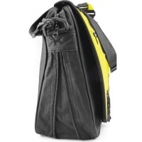 Конференц-сумка "Expo", черный с желтым, 39х29х9 см, полиэстер. шелкография