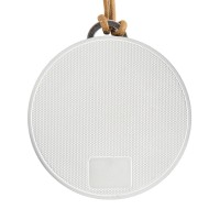 Портативная bluetooth-колонка STRAP, белый с коричневым, 8,5х4 см, пластик