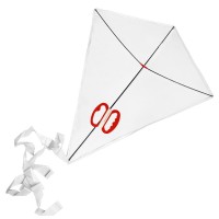 Воздушный змей "РОМБ", белый, 70*60 см, полиэстер, шелкография