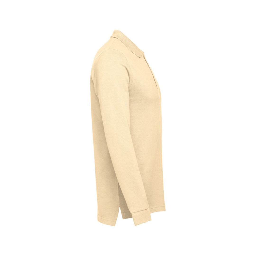 Рубашка-поло мужская BERN, д/р, песочный, 3XL, 100% хлопок, плотность 210 г/м2