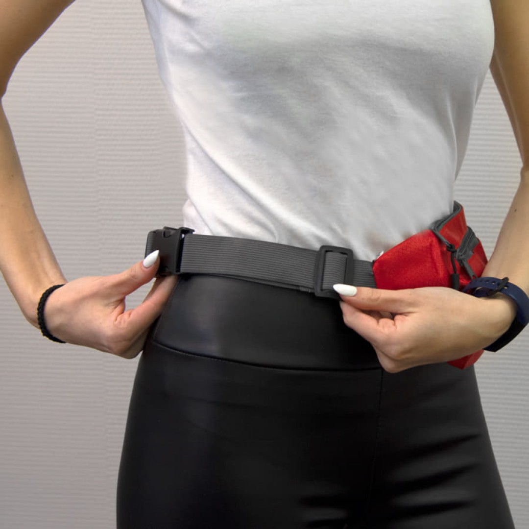 Сумка на пояс MENDEL, красный, 31x11,5 см, 100% полиэстер рипстоп