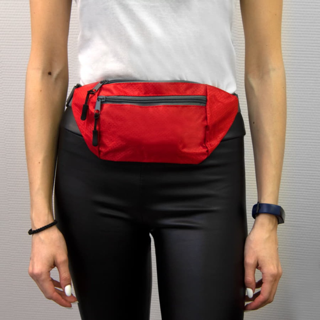 Сумка на пояс MENDEL, красный, 31x11,5 см, 100% полиэстер рипстоп