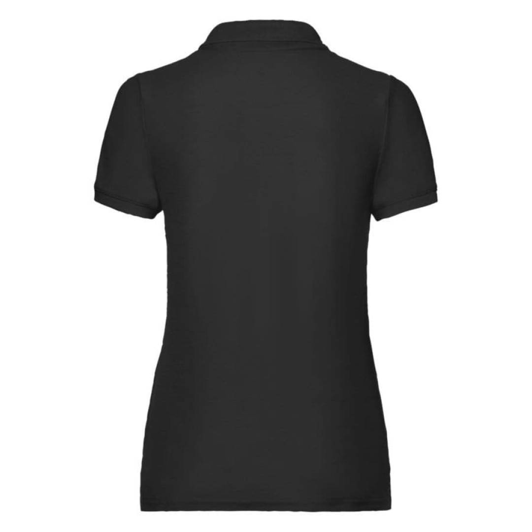 Поло "Lady-Fit 65/35 Polo", черный_М, 65% п/э, 35% х/б, 180 г/м2