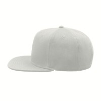 Бейсболка "SNAP BACK", 6 клиньев, пластик.застежка, белый, 100% п/э,100% х/б, 400 гр/м2
