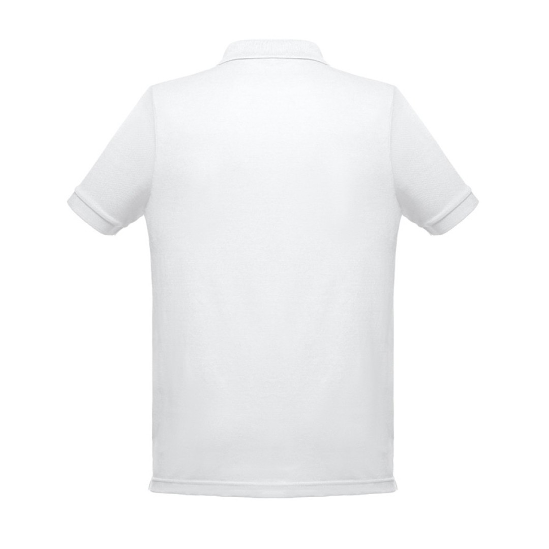 Рубашка-поло мужская BERLIN, к/р, белый, XS, 65% полиэстер, 35% хлопок, плотность 200 г/м2