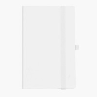 Бизнес-блокнот GRACY, 130х210 мм, белый, кремовая бумага, гибкая обложка, в линейку, на резинке