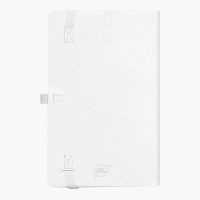 Бизнес-блокнот GRACY, 130х210 мм, белый, кремовая бумага, гибкая обложка, в линейку, на резинке