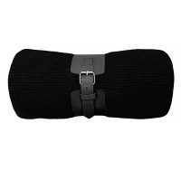 Плед  "Belt", чёрный, 130 х 180 см, 100% акрил, с поясом
