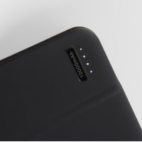 Универсальный аккумулятор Flash 10 (10000 мАч) с подсветкой и soft touch,черный,13,7х6,87х1,55мм