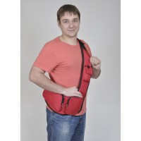 Сумка через плечо "Cross", синий, 159х21х3,5 см, полиэстер, шелкография