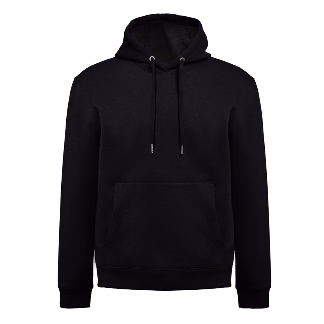 Толстовка мужская с капюшоном KARACHI, черный, 2XL, 80% хлопок, 20% полиэстер, плотность 280 г/м2