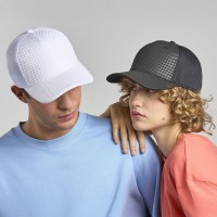 Бейсболка GEAR-S, 5 клиньев, заст. на липучке, белый, 100% полиэстер/ 95% полиэст, 5% эласт 300 г/м2