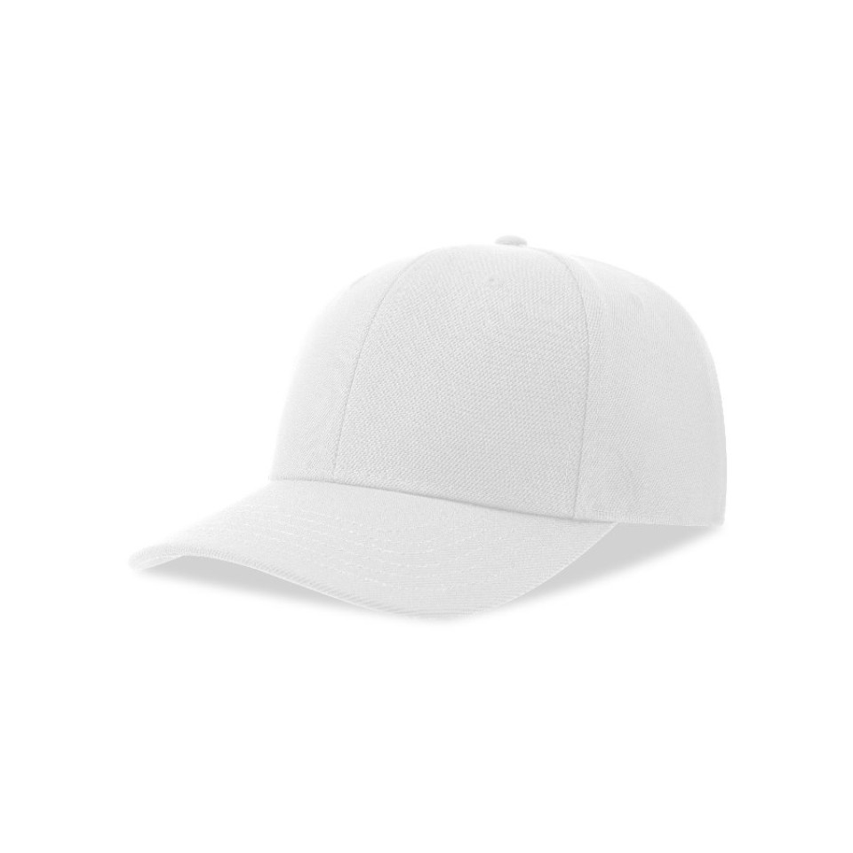 Бейсболка BEAT-S, 6 клиньев, пластиковая застежка, белый, 100%  переработанный полиэстер, 300 г/м2