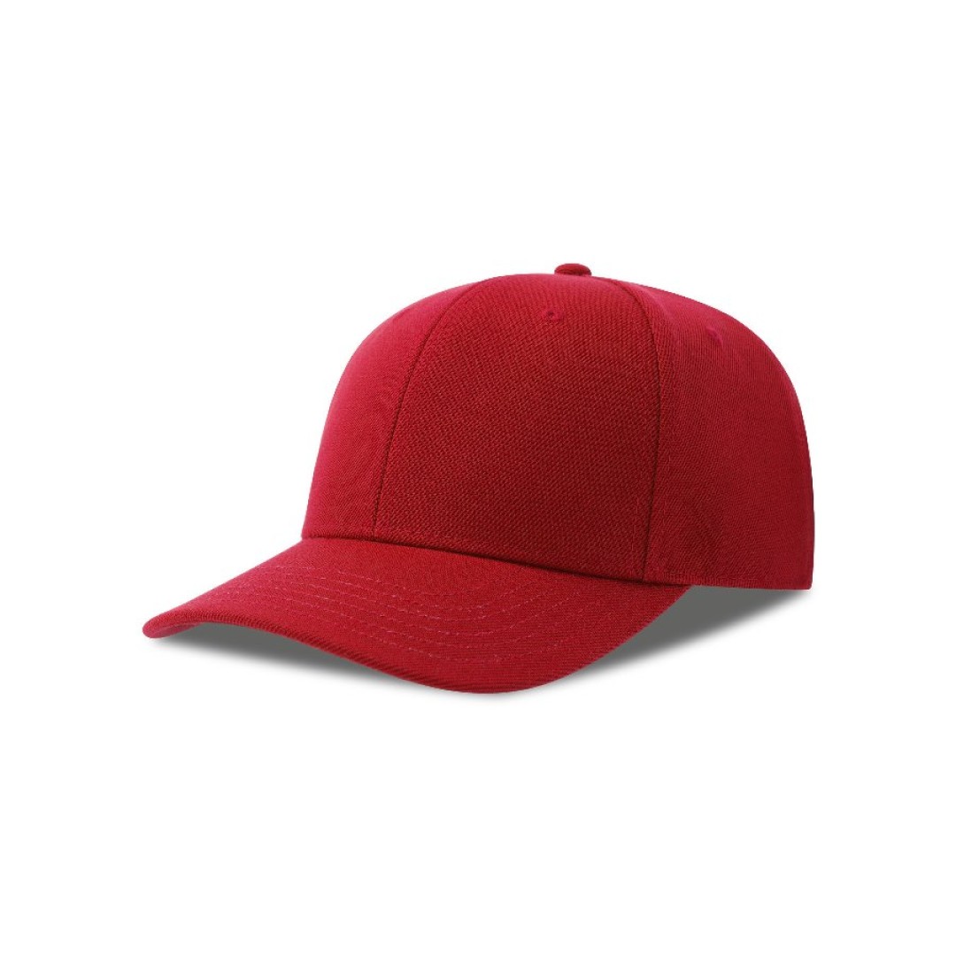 Бейсболка BEAT-S, 6 клиньев, пластиковая застежка, красный, 100% переработанный полиэстер, 300 г/м2