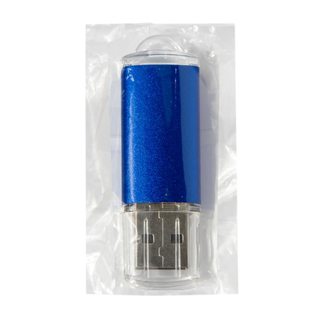 USB flash-карта "Assorti" (8Гб), синяя,  5,8х1,7х0,8 см, металл
