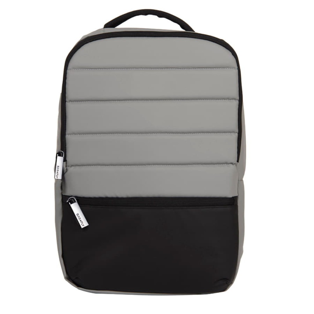 Рюкзак водостойкий 'Stian", серый/черный, 42х28х12 см, 100% полиэстер